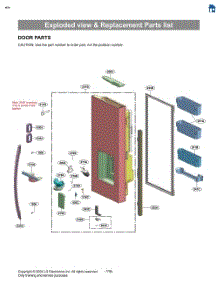 Exploded View & Replacement Parts List parts for Lg Refrigerator LL31H6530S from AppliancePartsPros.com