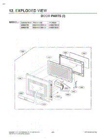 Door Parts I   Exploded View  Model parts for Lg Microwave LMHM2017SW from AppliancePartsPros.com