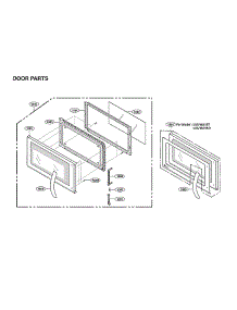 Door Parts parts for Lg Microwave LMV1831BD from AppliancePartsPros.com
