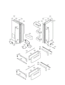 Door Parats parts for Lg Refrigerator LMX25964SS/00 from AppliancePartsPros.com