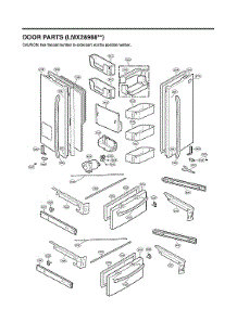 Door Parts parts for Lg Refrigerator LMX28988ST/01 from AppliancePartsPros.com