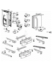 Door Parts parts for Lg Refrigerator LMXS28626 from AppliancePartsPros.com