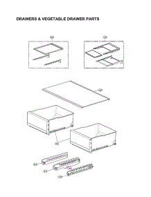 Drawers & Vegetable Drawer Parts parts for Lg Refrigerator LNXS30866D/01 from AppliancePartsPros.com