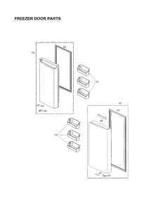 Freezer Door Parts parts for Lg Refrigerator LNXS30866D/01 from AppliancePartsPros.com
