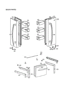 Door Parts parts for Lg Refrigerator LRFCS25D3S/00 from AppliancePartsPros.com
