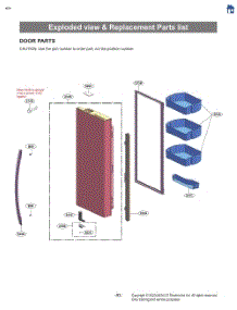 Exploded View & Replacement Parts List parts for Lg Refrigerator LRFLS3206S from AppliancePartsPros.com