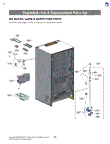 Ice Maker, Valve & Water Tube Parts parts for Lg Refrigerator LRFLS3206S from AppliancePartsPros.com