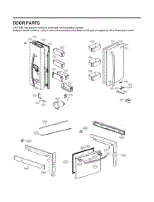 Door Parts parts for Lg Refrigerator LRFS28XBD from AppliancePartsPros.com