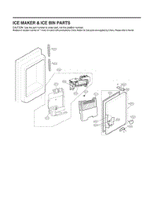 Icemaker And Ice Bin Parts parts for Lg Refrigerator LRFS28XBD from AppliancePartsPros.com