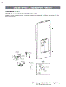 Dispenser Parts parts for Lg Refrigerator LRFS28XBS from AppliancePartsPros.com