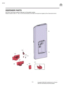 Dispenser Parts parts for Lg Refrigerator LRFVS2503S from AppliancePartsPros.com