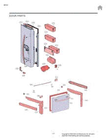 Door Parts parts for Lg Refrigerator LRFVS2503S from AppliancePartsPros.com