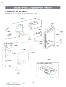 Ice Maker & Ice Bin Parts parts for Lg Refrigerator LRFXC2606S from AppliancePartsPros.com