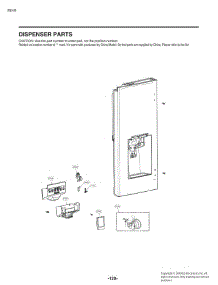 Dispenser Parts parts for Lg Refrigerator LRFXS2513S from AppliancePartsPros.com