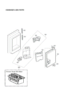 Icemaker & Bin Parts parts for Lg Refrigerator LRFXS2513S/00 from AppliancePartsPros.com
