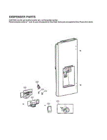 Dispenser Parts parts for Lg Refrigerator LRFXS2513S/00 from AppliancePartsPros.com