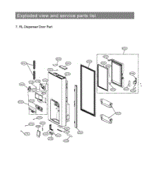 Dispenser Door Part parts for Lg Refrigerator LRMVC1803S from AppliancePartsPros.com