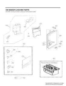Ice Maker & Ice Bin Parts parts for Lg Refrigerator LRMXS3006S from AppliancePartsPros.com