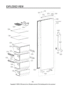 Section 2 parts for Lg Freezer LROFC1104V from AppliancePartsPros.com