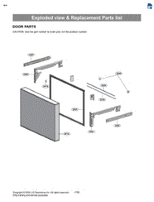 Exploded View & Replacement Parts List parts for Lg Refrigerator LRRXC2606S from AppliancePartsPros.com