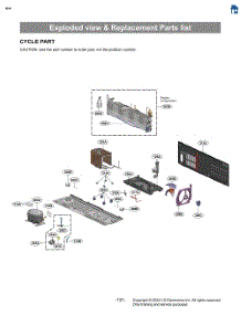 Exploded View & Replacement Parts List parts for Lg Refrigerator LRRXC2606S from AppliancePartsPros.com