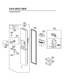 Freezer Door Parts parts for Lg Refrigerator LRSOS2706D/00 from AppliancePartsPros.com