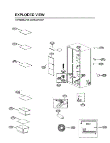 Refrigerator Compartment Parts parts for Lg Refrigerator LRSOS2706S/00 from AppliancePartsPros.com
