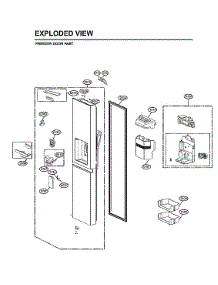 Freezer Door Parts parts for Lg Refrigerator LRSOS2706S/00 from AppliancePartsPros.com