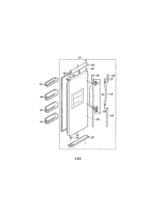 Freezer Door parts for Lg Refrigerator LRSPC20 from AppliancePartsPros.com