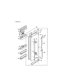 Refrigerator Door parts for Lg Refrigerator LRSPC20 from AppliancePartsPros.com