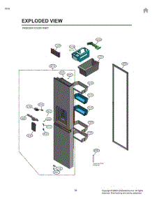 Freezer Door Part parts for Lg Refrigerator LRSWS2806S from AppliancePartsPros.com