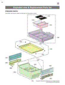 Exploded View & Replacement Parts List parts for Lg Refrigerator LRYKC2606D from AppliancePartsPros.com