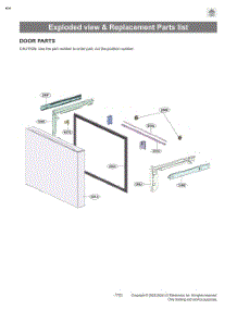 Exploded View & Replacement Parts List parts for Lg Refrigerator LRYKC2606D from AppliancePartsPros.com