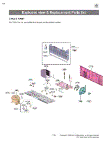 Exploded View & Replacement Parts List parts for Lg Refrigerator LRYKC2606D from AppliancePartsPros.com
