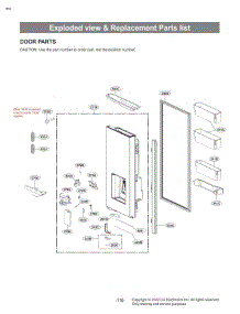 Door Parts parts for Lg Refrigerator LRYKC2606S from AppliancePartsPros.com