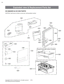 Ice Maker & Ice Bin Parts parts for Lg Refrigerator LRYKC2606S from AppliancePartsPros.com