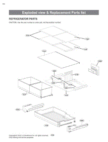 Refrigerator Parts parts for Lg Refrigerator LRYKC2606S from AppliancePartsPros.com