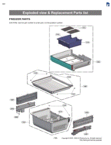 Exploded View & Replacement Parts List parts for Lg Refrigerator LRYKS3106D from AppliancePartsPros.com