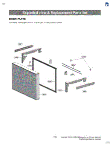 Exploded View & Replacement Parts List parts for Lg Refrigerator LRYKS3106D from AppliancePartsPros.com