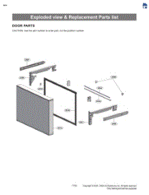 Exploded View & Replacement Parts List parts for Lg Refrigerator LRYKS3106S from AppliancePartsPros.com