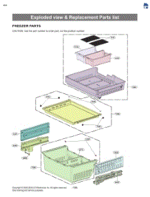 Exploded View & Replacement Parts List parts for Lg Refrigerator LRYXC2606D from AppliancePartsPros.com