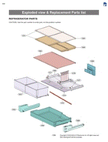 Exploded View & Replacement Parts List parts for Lg Refrigerator LRYXC2606D from AppliancePartsPros.com