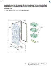 Exploded View & Replacement Parts List parts for Lg Refrigerator LRYXC2606D from AppliancePartsPros.com