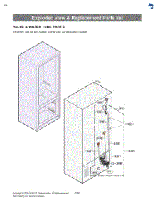 Exploded View & Replacement Parts List parts for Lg Refrigerator LRYXC2606D from AppliancePartsPros.com