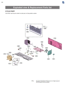Exploded View & Replacement Parts List parts for Lg Refrigerator LRYXC2606D from AppliancePartsPros.com