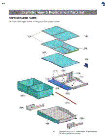 Exploded View & Replacement Parts List parts for Lg Refrigerator LRYXS3106S from AppliancePartsPros.com