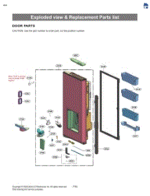 Exploded View & Replacement Parts List parts for Lg Refrigerator LRYXS3106S from AppliancePartsPros.com
