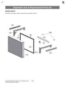 Exploded View & Replacement Parts List parts for Lg Refrigerator LRYXS3106S from AppliancePartsPros.com