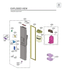 Freezer Door Part parts for Lg Refrigerator LS29S3230V from AppliancePartsPros.com
