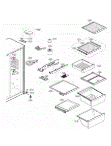 Refrigerator Compartment parts for Lg Refrigerator LSC23954ST from AppliancePartsPros.com